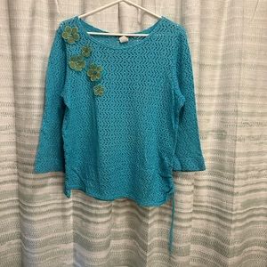 AJ clothing co Miami eyelet top